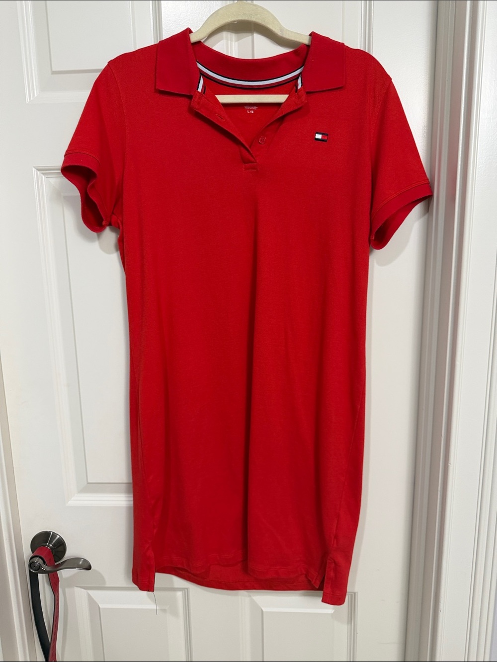 Tommy Hilfiger Bright Red Polo Shirt Dress